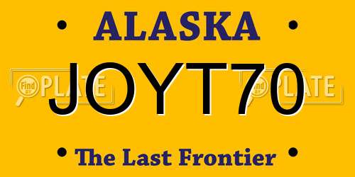 JOYT70 Alaska License Plate