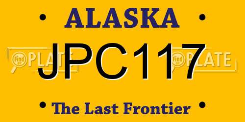 JPC117 Alaska License Plate