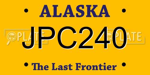JPC240 Alaska License Plate