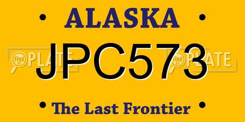 JPC573 Alaska License Plate