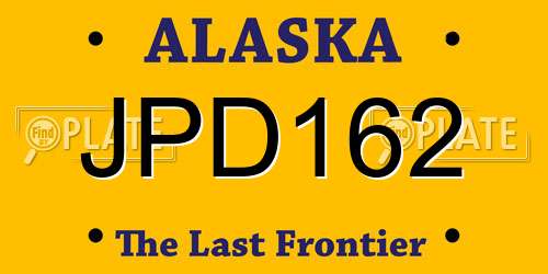 JPD162 Alaska License Plate