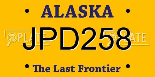 JPD258 Alaska License Plate