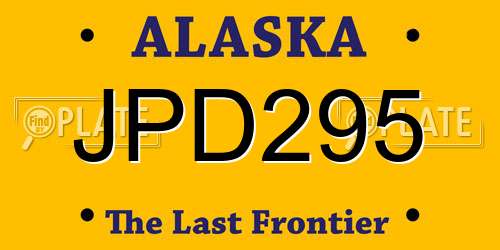 JPD295 Alaska License Plate