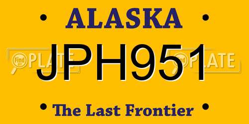 JPH951 Alaska License Plate