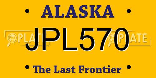 JPL570 Alaska License Plate
