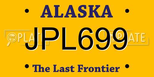 JPL699 Alaska License Plate