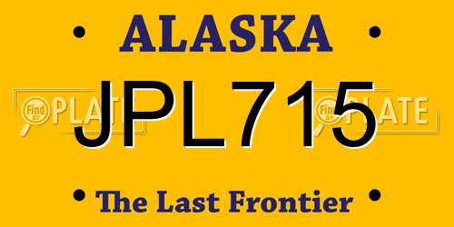 JPL715 Alaska License Plate
