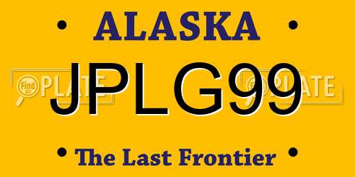 JPLG99 Alaska License Plate