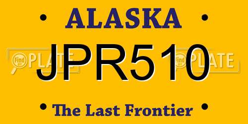JPR510 Alaska License Plate