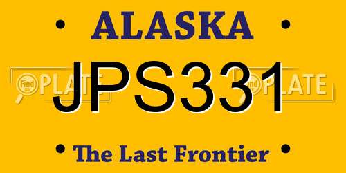 JPS331 Alaska License Plate