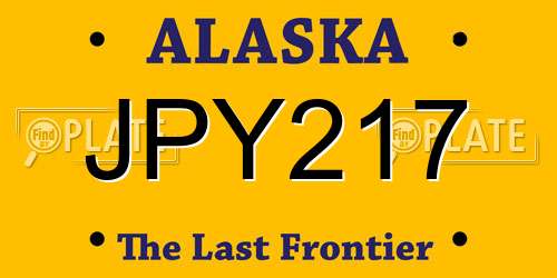 JPY217 Alaska License Plate