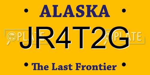 JR4T2G Alaska License Plate