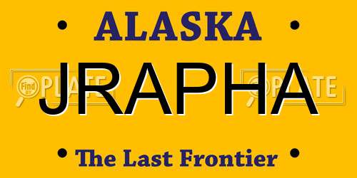 JRAPHA Alaska License Plate