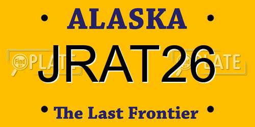 JRAT26 Alaska License Plate