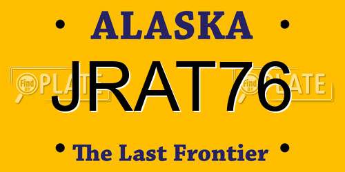 JRAT76 Alaska License Plate