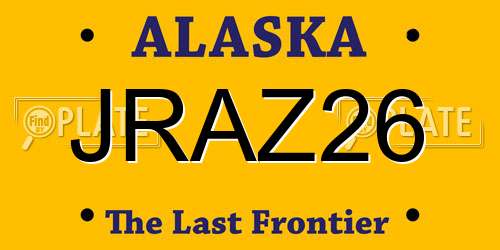 JRAZ26 Alaska License Plate