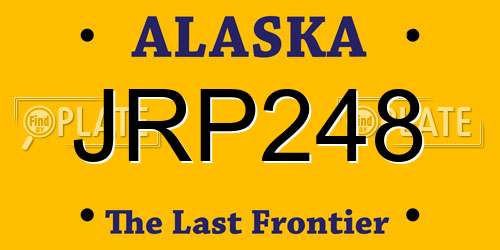 JRP248 Alaska License Plate