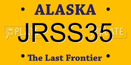 JRSS35 Alaska License Plate