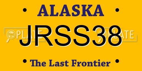 JRSS38 Alaska License Plate