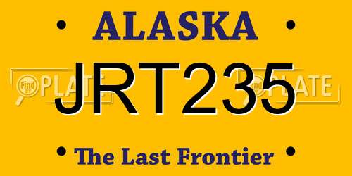 JRT235 Alaska License Plate