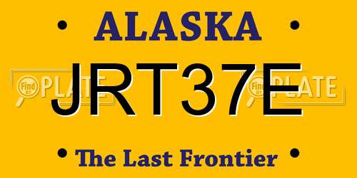 JRT37E Alaska License Plate