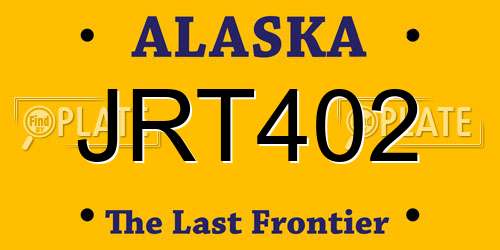 JRT402 Alaska License Plate