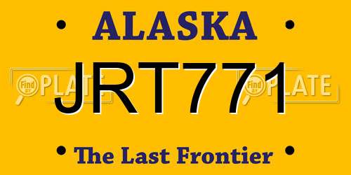 JRT771 Alaska License Plate