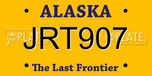 JRT907 Alaska License Plate