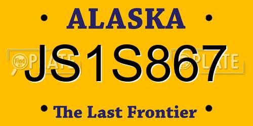 JS1S867 Alaska License Plate