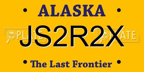 JS2R2X Alaska License Plate