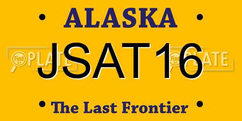 JSAT16 Alaska License Plate