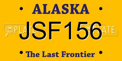 JSF156 Alaska License Plate