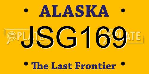 JSG169 Alaska License Plate