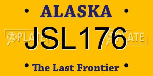 JSL176 Alaska License Plate