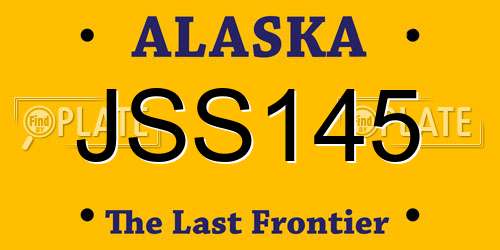 JSS145 Alaska License Plate