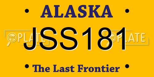 JSS181 Alaska License Plate