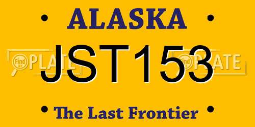 JST153 Alaska License Plate