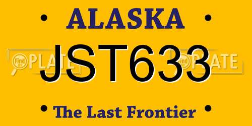 JST633 Alaska License Plate
