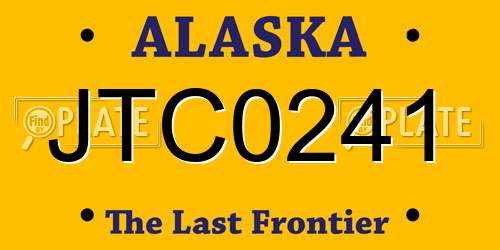 JTC0241 Alaska License Plate