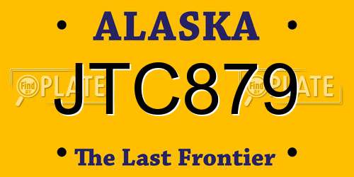 JTC879 Alaska License Plate