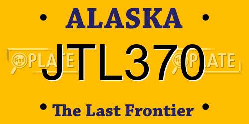 JTL370 Alaska License Plate
