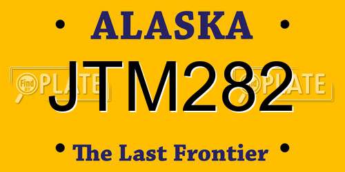 JTM282 Alaska License Plate