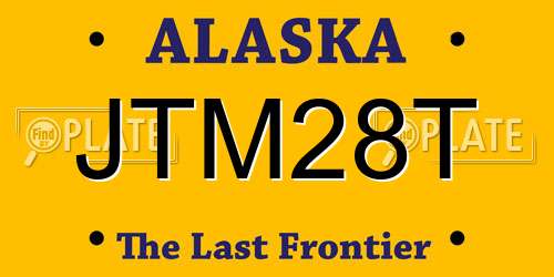 JTM28T Alaska License Plate