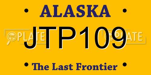 JTP109 Alaska License Plate