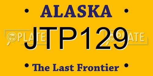 JTP129 Alaska License Plate