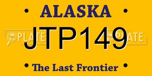 JTP149 Alaska License Plate