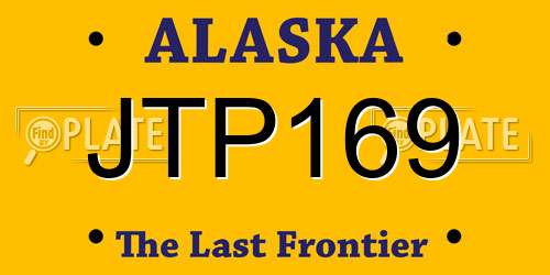 JTP169 Alaska License Plate