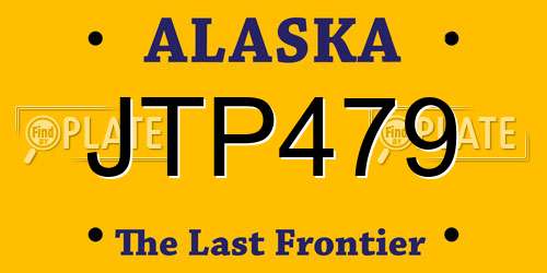 JTP479 Alaska License Plate