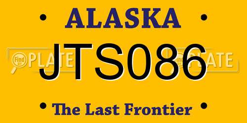 JTS086 Alaska License Plate