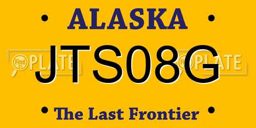 JTS08G Alaska License Plate